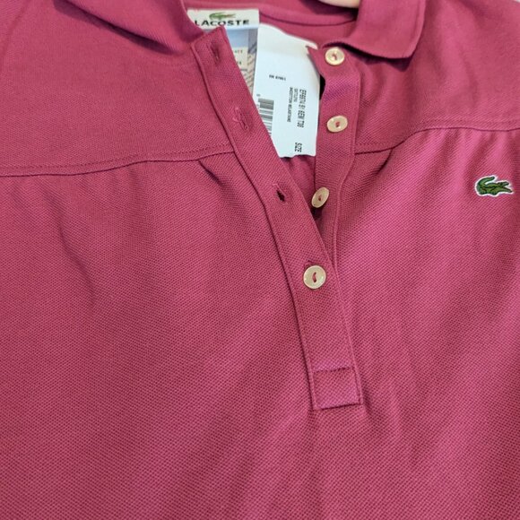 NWT Lacoste pink collared polo shirt dress size EU 38 - Picture 10 of 10